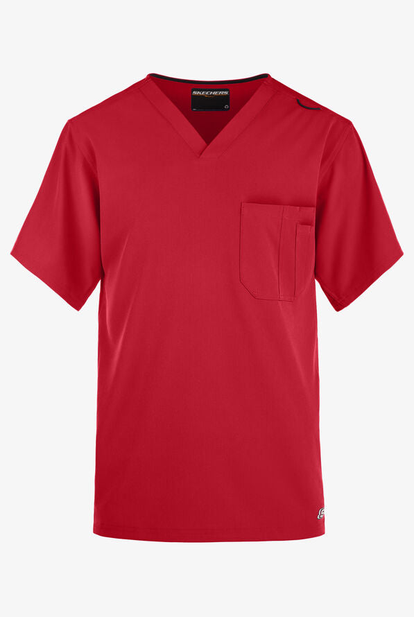 Scrub Skechers rojo para caballero